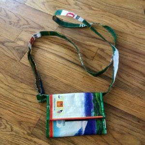 Upcycled/recycled grain bag purse, Made in Nepal, Like new condition/never used